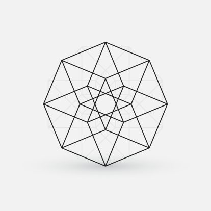 35075532 - geometric element, line design, star shape